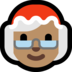 Windows系统里的女圣诞老人：中等肤色emoji表情