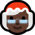 Windows系统里的女圣诞老人：深色肤色emoji表情