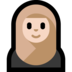 Windows系统里的头巾女性：浅肤色emoji表情