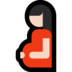 Windows系统里的孕妇：浅肤色emoji表情