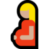 Windows系统里的孕妇：中浅肤色emoji表情