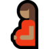 Windows系统里的孕妇：中等肤色emoji表情