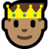 Windows系统里的王子：中等肤色emoji表情