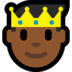 Windows系统里的王子：中黑肤色emoji表情