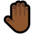 Windows系统里的竖起来的手背：中黑肤色emoji表情