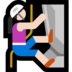 Windows系统里的女子攀岩：浅肤色emoji表情