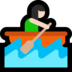 Windows系统里的女子划艇：浅肤色emoji表情