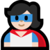 Windows系统里的女超人：浅肤色emoji表情
