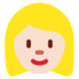 Twitter里的女：肤色浅，金发emoji表情