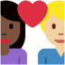 Twitter里的情侣: 女人男人较深肤色中等-浅肤色emoji表情