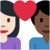 Twitter里的情侣: 女人男人较浅肤色较深肤色emoji表情
