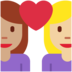 Twitter里的情侣: 女人女人中等肤色中等-浅肤色emoji表情