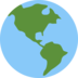 Twitter里的展示美洲的地球emoji表情