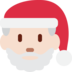 Twitter里的圣诞老人：浅肤色emoji表情