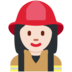 Twitter里的女消防员：浅肤色emoji表情