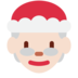 Twitter里的女圣诞老人：浅肤色emoji表情