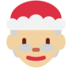 Twitter里的女圣诞老人：中等浅肤色emoji表情