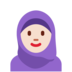 Twitter里的头巾女性：浅肤色emoji表情