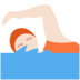 Twitter里的游泳：浅肤色emoji表情