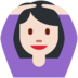 Twitter里的做“好”手势的女人：浅肤色emoji表情