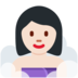 Twitter里的蒸汽房的女人：浅肤色emoji表情