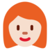 Twitter里的女：浅肤色，红头发emoji表情