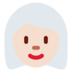 Twitter里的女：肤色浅，头发白emoji表情