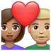 WhatsApp里的情侣: 女人男人中等肤色中等-浅肤色emoji表情