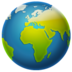 WhatsApp里的展示非洲的地球emoji表情