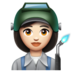 WhatsApp里的工厂女人：浅肤色emoji表情