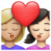 WhatsApp里的亲吻: 女人女人中等-浅肤色较浅肤色emoji表情