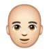 WhatsApp里的男：肤色浅，秃顶emoji表情