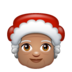 WhatsApp里的女圣诞老人：中等肤色emoji表情