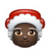 WhatsApp里的女圣诞老人：深色肤色emoji表情