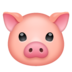 WhatsApp里的猪脸emoji表情