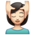 WhatsApp里的女性按摩：浅肤色emoji表情