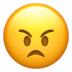 苹果系统里的愤怒瞪眼的脸emoji表情