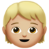 苹果系统里的儿童：中浅肤色emoji表情