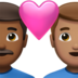 苹果系统里的情侣: 男人男人中等-深肤色中等肤色emoji表情