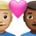 苹果系统里的情侣: 男人男人中等-浅肤色中等-深肤色emoji表情