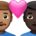 苹果系统里的情侣: 男人男人中等肤色较深肤色emoji表情