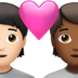 苹果系统里的情侣: 成人成人较浅肤色中等-深肤色emoji表情