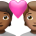 苹果系统里的情侣: 成人成人中等-深肤色中等肤色emoji表情