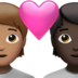 苹果系统里的情侣: 成人成人中等肤色较深肤色emoji表情