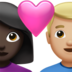 苹果系统里的情侣: 女人男人较深肤色中等-浅肤色emoji表情