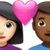 苹果系统里的情侣: 女人男人较浅肤色中等-深肤色emoji表情