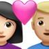 苹果系统里的情侣: 女人男人较浅肤色中等-浅肤色emoji表情