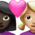 苹果系统里的情侣: 女人女人较深肤色中等-浅肤色emoji表情