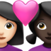 苹果系统里的情侣: 女人女人较浅肤色较深肤色emoji表情