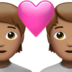 苹果系统里的情侣: 中等肤色emoji表情